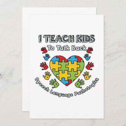 子供に反論を教えるスピーチ言語療法 サンキューカード (正面/裏面)