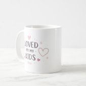 子供に愛されるマグカップ｜ピンクハートコーヒーカップ コーヒーマグカップ (正面左)