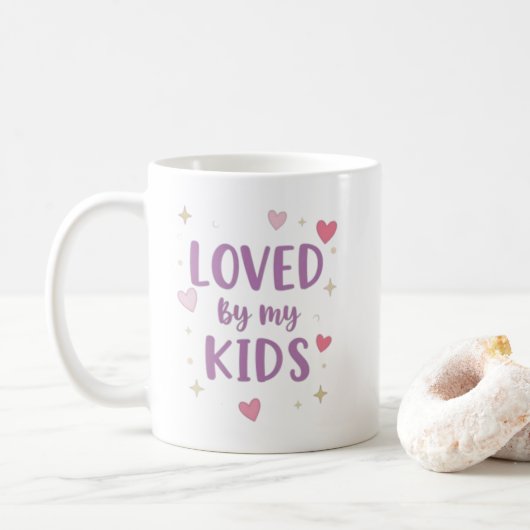 子供に愛されるマグカップ | ピンクハートコーヒーカップ コーヒーマグカップ (ドーナツ)