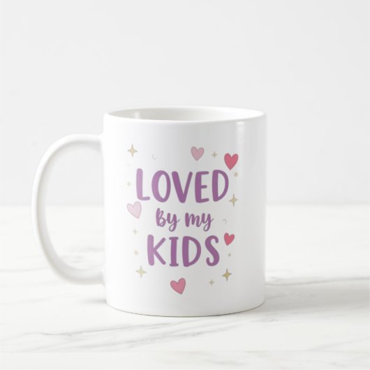 子供に愛されるマグカップ | ピンクハートコーヒーカップ コーヒーマグカップ (左)