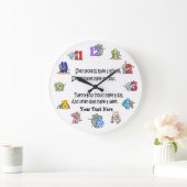 子供のおもしろいが保証された学最初の時計 ラージ壁時計 (ホーム)