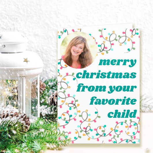 子供のおもしろい写真からお気に入りののメリークリスマス シーズンカード