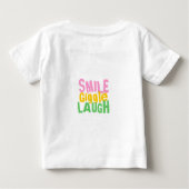 子供のおもしろい顔とグラフィックス ベビーTシャツ (裏面)