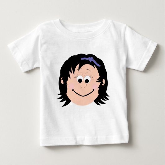 子供のおもしろい顔とグラフィックス ベビーTシャツ (正面)