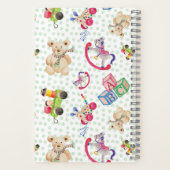 子供のおもちゃのパターン ノートブック (裏面)