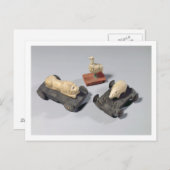 子供のおもちゃは：ハリネズミ、ライオンと鳩、蘇 ポストカード (正面/裏面)