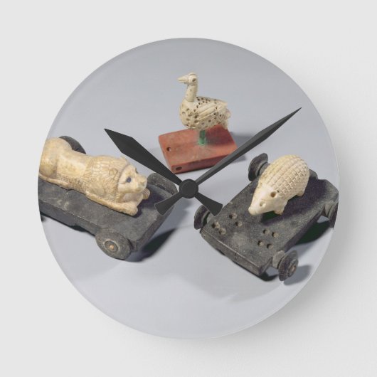 子供のおもちゃ: ハリネズミ、ライオンおよび鳩、Su ラウンド壁時計 (正面)