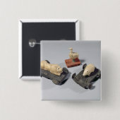 子供のおもちゃ: ハリネズミ、ライオンおよび鳩、Su 缶バッジ (正面&裏面)