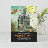 子供のお化け屋敷ハロウィンパーティー 招待状 (スタンド正面)