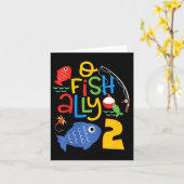 子供のお魚デビュー2歳の誕生日お祝い飾り 2歳 カード (黄色い花)
