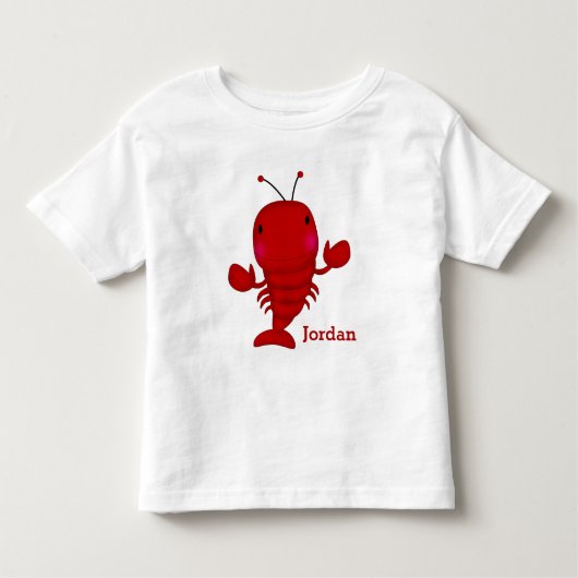 子供のかわいいロブスター トドラーTシャツ (正面)