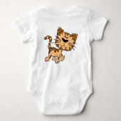 子供のかわいい子ネコ ベビーボディスーツ