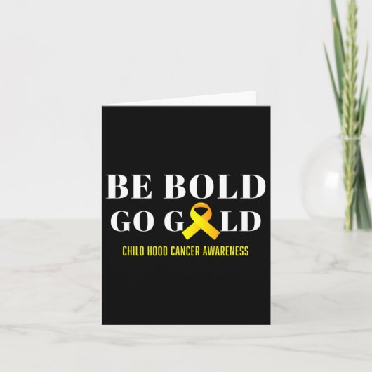 子供のがん啓発 Be Bold Go Gold 1  カード (正面)