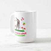 子供のためのかわいい恐竜バレンタイン コーヒーマグカップ (正面左)
