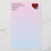 子供のためのかわいらしい筆記用紙 便箋 (正面)