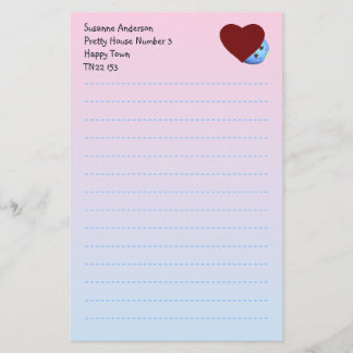 子供のためのかわいらしい筆記用紙 便箋