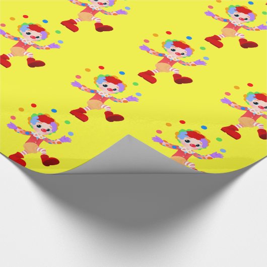 子供のためのごまかすピエロのギフトの包装紙 ラッピングペーパー (角)