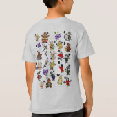 子供のためのアニメモールス符号！ 文字の"Ｊ" Tシャツ (裏面)