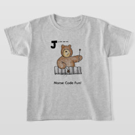 子供のためのアニメモールス符号! 文字の"J" Tシャツ