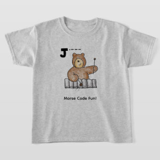 子供のためのアニメモールス符号! 文字の"J" Tシャツ