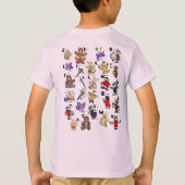 子供のためのアニメモールス符号！ 文字D Tシャツ (裏面)