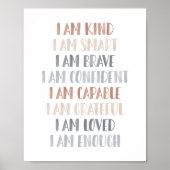 子供のためのアファメーション ボホ ナーサリー デコレーション (正面)