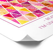 子供のためのアファメーション 赤と金の水彩画 ポスター (角)