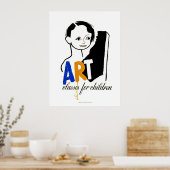 子供のためのアートクラス – WPA Poster with Child ポスター (キッチン)