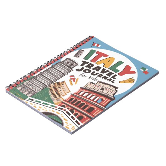 子供のためのイタリア旅行日記 ノートブック (左側)