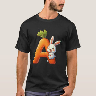 子供のためのイースターアルファベットエッグ - キャロットとAのレッスン Tシャツ