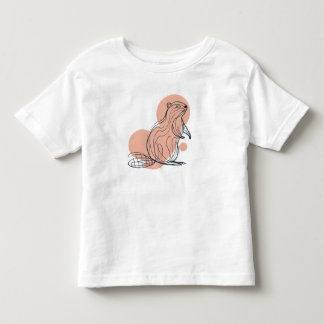 子供のためのエレガントなピンクのビーバー | プレミアム ミニマリスト トドラーTシャツ