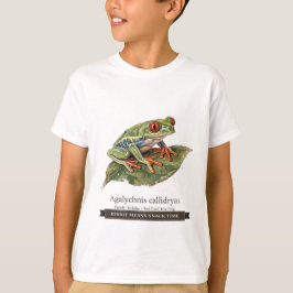 子供のためのカエルTシャツ "リビビットはおやつの時間" Tシャツ