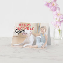 子供のためのカスタムフォト誕生日グリーティングカード