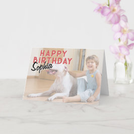 子供のためのカスタムフォト誕生日グリーティングカード カード