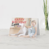 子供のためのカスタムフォト誕生日グリーティングカード カード (正面)