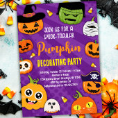 子供のためのカボチャ飾りパーティーの招待状 招待状