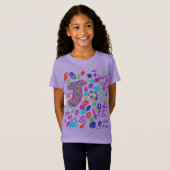 子供のためのカラフルなドゥードルカオス Tシャツ (正面フル)