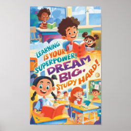 子供のためのカラフルな学習ポスター ポスター