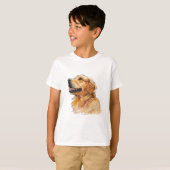 子供のためのクラシックな犬のシルエット Tシャツ (正面フル)