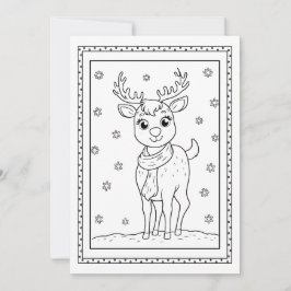 子供のためのクリスマスぬりえフラットカード シーズンカード
