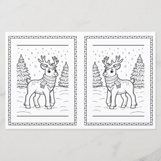 子供のためのクリスマスのぬりえシート (正面)