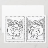 子供のためのクリスマスのぬりえシート (正面/裏面)