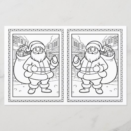子供のためのクリスマスのぬりえシート (正面)