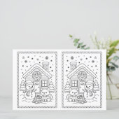 子供のためのクリスマスの雪だるまぬりえ (スタンド正面)