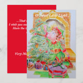 子供のためのクリスマスの願いを込めたグリーティングカード シーズンカード (正面/裏面)