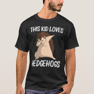 子供のためのクールなハリネズミ 棘のあるウサギ 庭の動物たち Tシャツ
