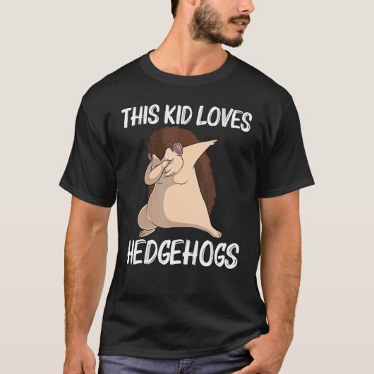 子供のためのクールなハリネズミ 棘のあるウサギ 庭の動物たち Tシャツ (正面)