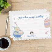 子供のためのグレーの白の写真のグリーティングカード ノートカード