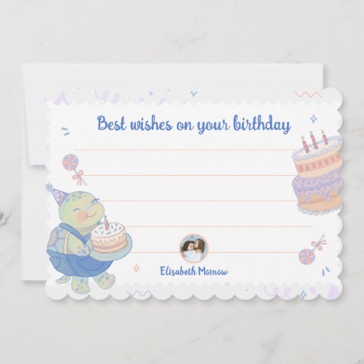 子供のためのグレーの白の写真のグリーティングカード ノートカード (正面)