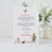 子供のためのサンタからのパーソナライズされた手紙 招待状 (スタンド正面)